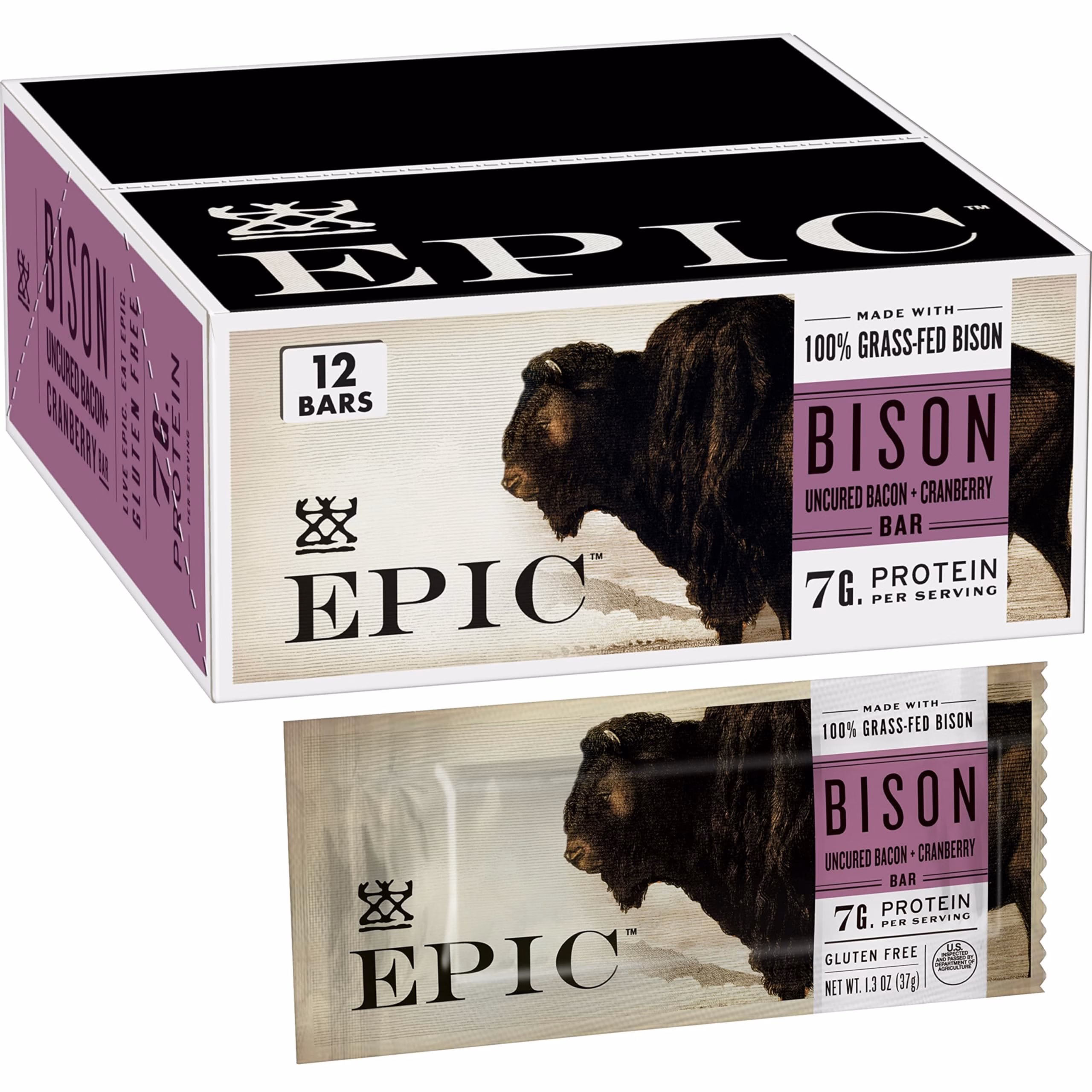 EPIC Bison Bacon Cranberry Bar